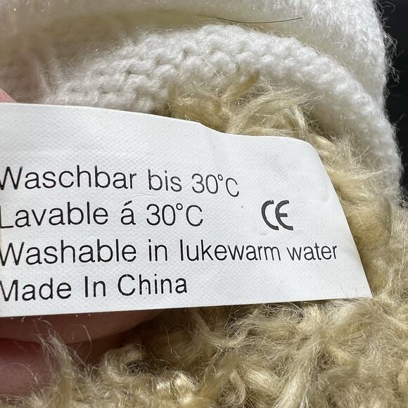 Vintage Sunkid Teddy Bear 11" Stuffed Plush Animal Germany Plaid Scarf Sweater - Picture 8 of 16